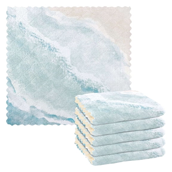 Bohemian Beach Kitchen Cloth Dish Towels for Drying Washing Absorbent Dish Rags Reusable soft kitchen dishcloth set 6 Pack