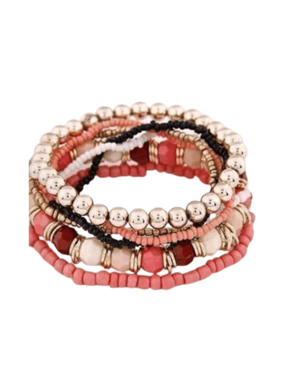 Bohemian Beads Multi Layered Stretch Bracelet for Woman or Teen Vibrant Colors Casual