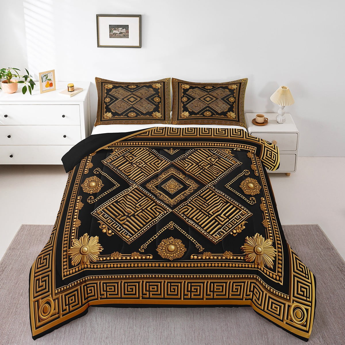 Bohemian Bedding Sets Geometric Line Comforter Set,Toddler Retro Exotic ...