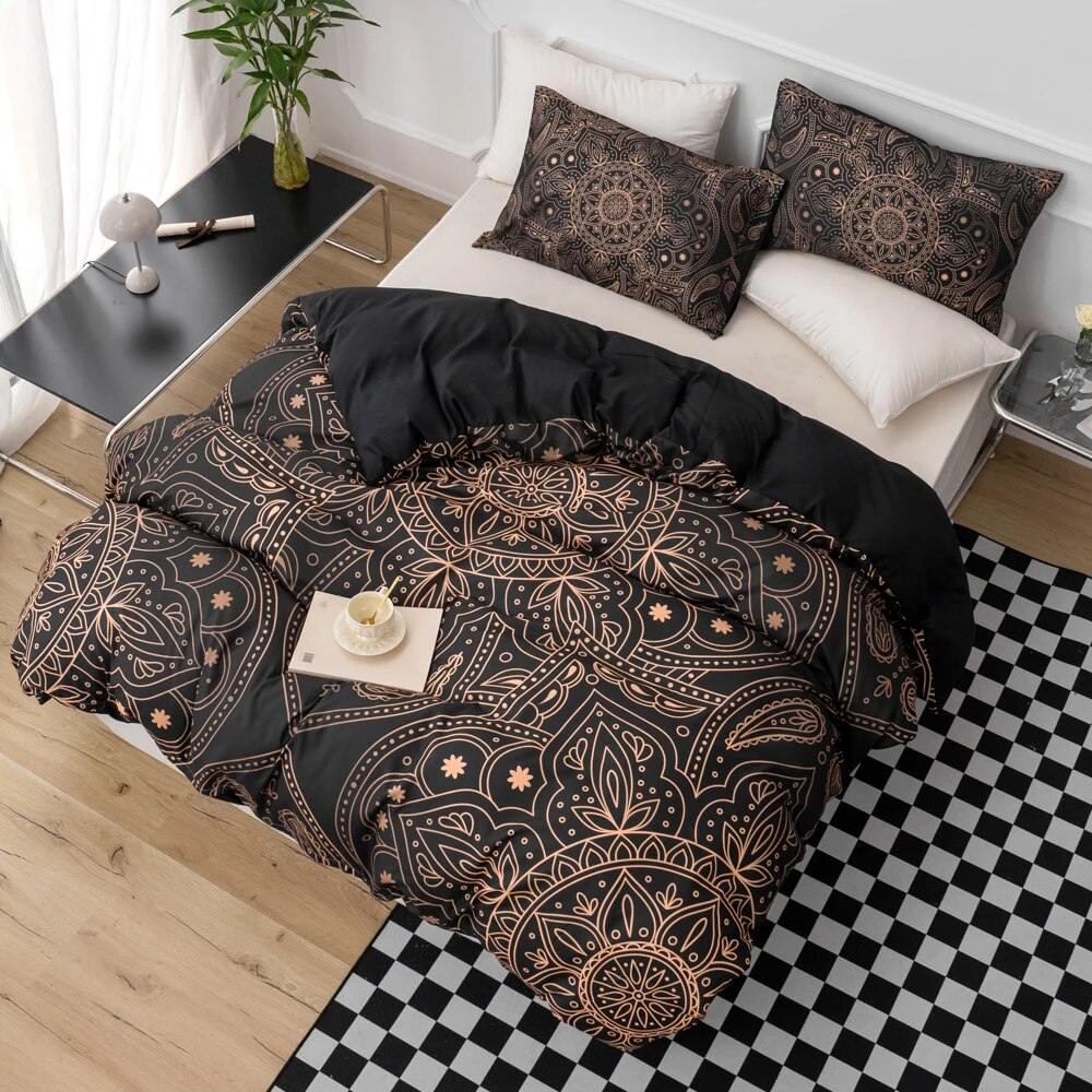 Bohemian Bedding Sets Size Boho Flower Duvet Cover Set Bed Comforter Set King Full Home Textile