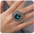 thumbnail image 1 of Bohemian Big Round Crystal Statement Ring for Women, 1 of 7