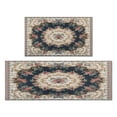thumbnail image 1 of Bohemian Blue Ethnic Rug Kitchen Rugs and Mats Sets Of 2,Kitchen Decoration Rugs,Rubber Backing Non-Slip Floor Mat for Sink Washable Waterproof Laundry Room Runner Rugs, 1 of 7