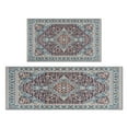 thumbnail image 1 of Bohemian Blue Ethnic Rug Kitchen Rugs and Mats Sets Of 2,Kitchen Decoration Rugs,Rubber Backing Non-Slip Floor Mat for Sink Washable Waterproof Laundry Room Runner Rugs, 1 of 7