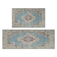 thumbnail image 1 of Bohemian Blue Ethnic Rug Kitchen Rugs and Mats Sets Of 2,Kitchen Decoration Rugs,Rubber Backing Non-Slip Floor Mat for Sink Washable Waterproof Laundry Room Runner Rugs, 1 of 7