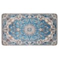 thumbnail image 1 of Bohemian Blue Floral Patterned Carpet Door Mat Welcome Door Mat for Front Door, Home Entrance, Yard, Floor, Patio, Non Slip Spring Summer Welcome Mat Indoor Outdoor Doormat 30"*17", 1 of 6