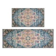 thumbnail image 1 of Bohemian Blue National Design Carpet Kitchen Rugs and Mats Sets Of 2,Kitchen Decoration Rugs,Rubber Backing Non-Slip Floor Mat for Sink Washable Waterproof Laundry Room Runner Rugs, 1 of 7
