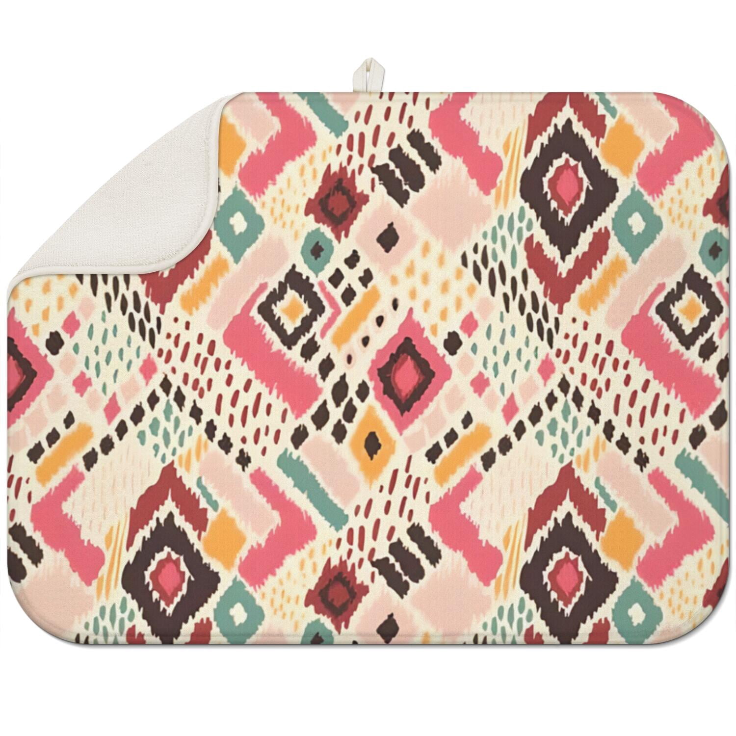 Bohemian Boho Kitchen Drying Mat - Super Absorbent Microfiber Dish ...