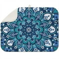 thumbnail image 1 of Bohemian Boho Kitchen Drying Mat - Super Absorbent Microfiber Dish Drying Pad with Boho Theme - Foldable Heat Resistant Countertop Mat for Dishes 18"x24", 1 of 4