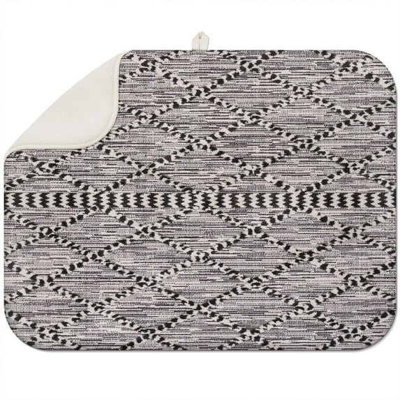 Bohemian Boho Kitchen Drying Mat - Super Absorbent Microfiber Dish Drying Pad with Boho Theme - Foldable Heat Resistant Countertop Mat for Dishes 18"x24"