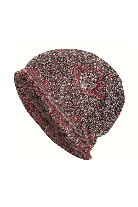 Bohemian Boho Style Skullies Beanies Caps Thin Hat Autumn Spring Bonnet Hats Men Women Red