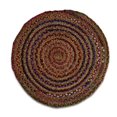 thumbnail image 1 of Bohemian Braided Round Rug, Rainbow, 1 of 1