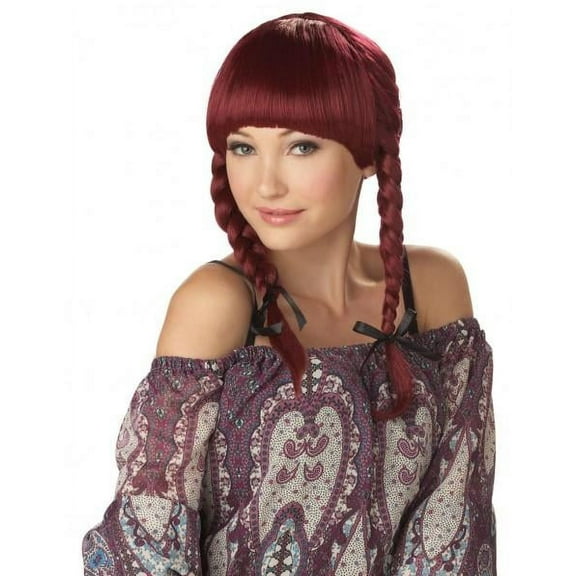 Bohemian Braids Adult Costume Wig - Burgundy