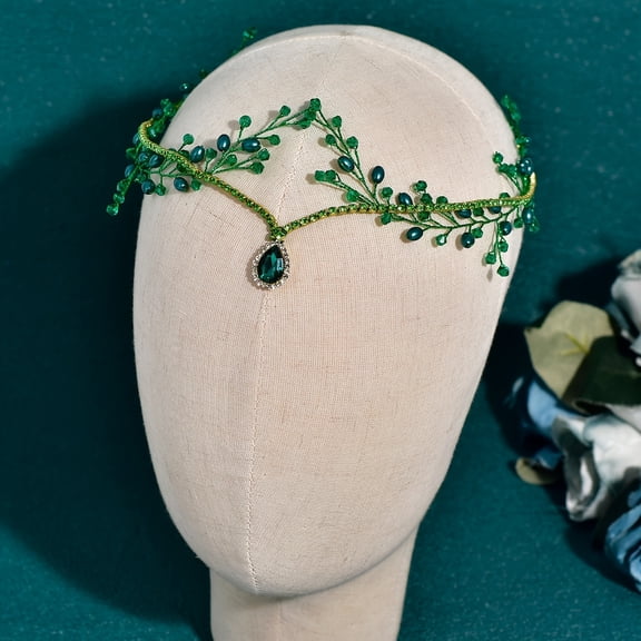 Bohemian Bridal Forehead Band - Elegant Hair Accessory for Weddings and Special Occasions