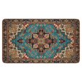 thumbnail image 1 of Bohemian Brown Ethnic Rug Welcome Door Mat Decorative Doormat Farmhouse Low-Profile Floor Rug Switch Mat for Home Indoor Outdoor Decorations 17 X 30 Inch, 1 of 6