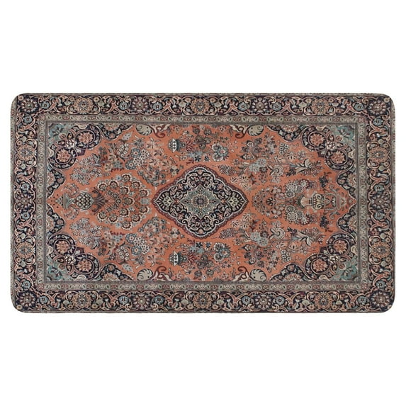 Bohemian Brown Ethnic Rug Welcome Door Mat Decorative Doormat Farmhouse Low-Profile Floor Rug Switch Mat for Home Indoor Outdoor Decorations 17 X 30 Inch