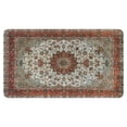 thumbnail image 1 of Bohemian Brown Floral Patterned Carpet Welcome Door Mat Decorative Doormat Farmhouse Low-Profile Floor Rug Switch Mat for Home Indoor Outdoor Decorations 17 X 30 Inch, 1 of 6