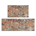 thumbnail image 1 of Bohemian Brown Geometry Rugs and Mats Non Skid Washable Absorbent Microfiber Soft Kitchen Mat for Floor Set Of 2 Decor Stain Resistant 17"x47"+17"x30", 1 of 7