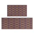thumbnail image 1 of Bohemian Brown Geometry Rugs and Mats Non Skid Washable Absorbent Microfiber Soft Kitchen Mat for Floor Set Of 2 Decor Stain Resistant 17"x47"+17"x30", 1 of 7