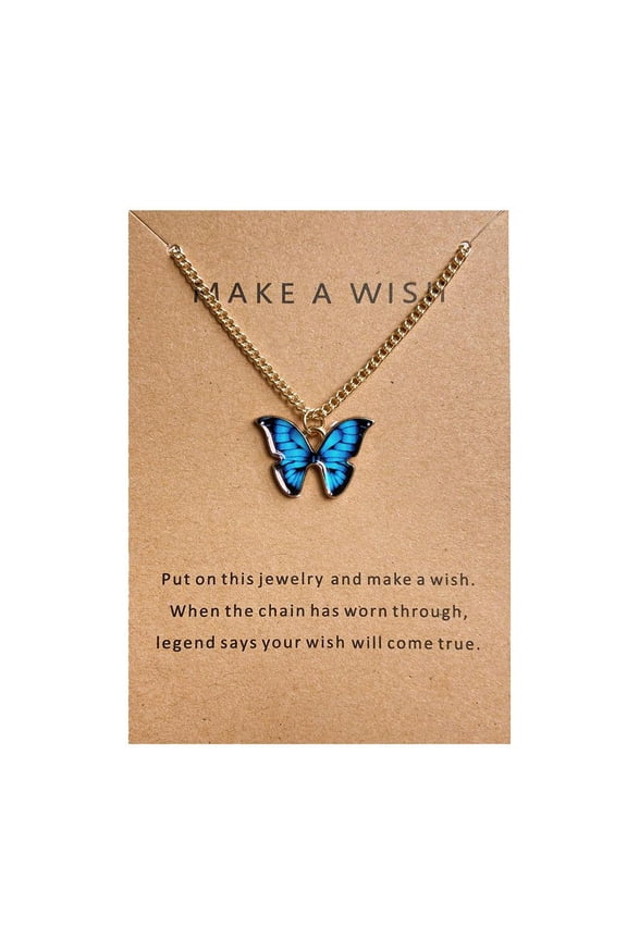 Bohemian Butterfly Necklace for Women Fashionable Pendant Jewelry Gif Prof Q0U5