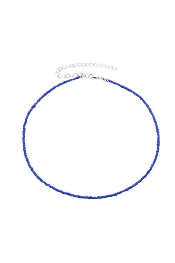 Bohemian Candy Colored Beaded Necklace for Women Sweet Cool Acrylic Beach Clavicle Chain Party Ornament Gift