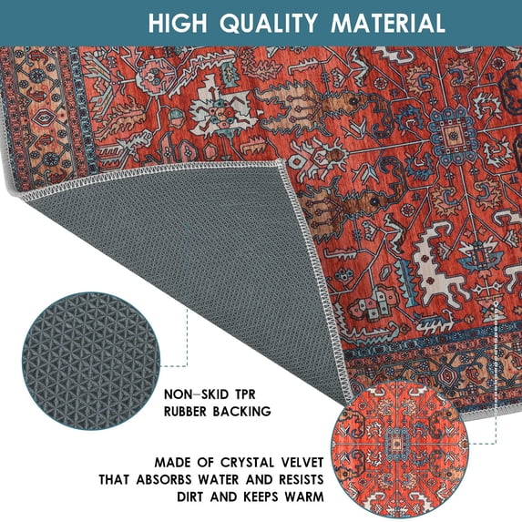 Bohemian Carpet (120 * 160) F Polyester Carpet Color:F Material:Flock ...