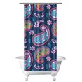 thumbnail image 1 of Bohemian Chic Paisley Shower Curtain 36x72 Inches, Quick-Drying Polyester with Plastic Hooks, Vintage Floral Pattern for Colorful Decor, 1 of 5