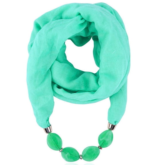 Bohemian Choker Scarf for Women - Cotton Linen Pendant Necklace Scarf for Festivals and Layered Outfits