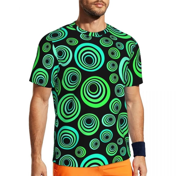 Bohemian Circles T Shirt Hippie Psychedelic Hip Hop Gym T-Shirts Short Sleeve Quick Dry Ts