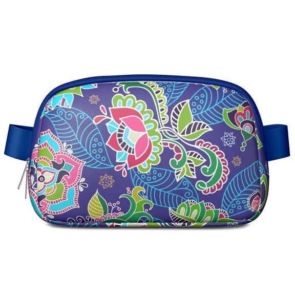 Bohemian Classic Fanny Pack – Paisley Waist Bag with Colorful Floral Pattern and Vintage Touch