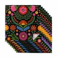 thumbnail image 1 of Bohemian Cloth Napkins, Red Green Tribal Mexican Abstract Flower Washable and Reusable Dinner Napkins Set of 8, Table Napkin for Kitchen Party Birthday Wedding Hotel Housewarming 20"x20", 1 of 8