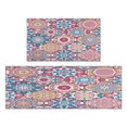 thumbnail image 1 of Bohemian Color Geometric Design Rugs and Mats Non Skid Washable Absorbent Microfiber Soft Kitchen Mat for Floor Set Of 2 Decor Stain Resistant 17"x47"+17"x30", 1 of 7