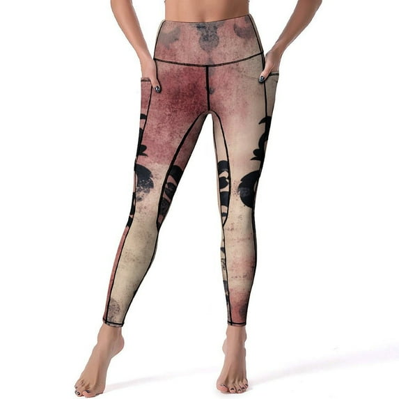 Bohemian Color High Waisted Leggings for Women No See Through Tummy Control Buttery Soft Yoga Pants for Workout Athletic Running