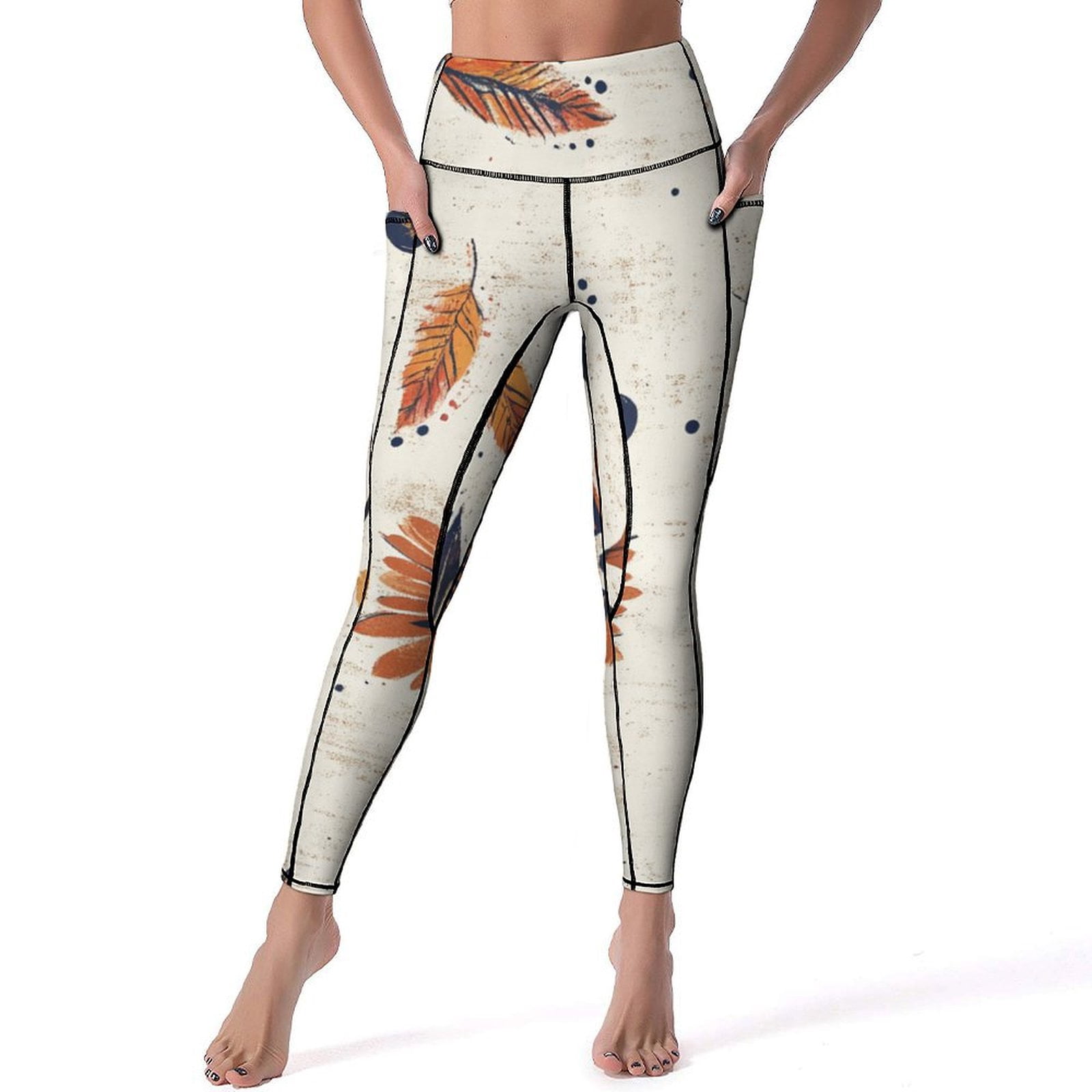 NDISTIN Women's High Waisted Yoga Pants - Full Length Tummy Control Leggings, Galaxy Print, Medium - View #11