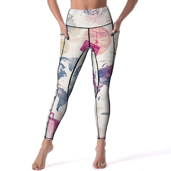 Bohemian Color High Waisted Leggings for Women No See Through Tummy Control Buttery Soft Yoga Pants for Workout Athletic Running