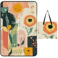 thumbnail image 1 of Bohemian Color Outdoor Picnic Blanket, Foldable Waterproof Beach Mat, Portable Beach Blanket for Beach Camping, Hiking, Family Concerts, 1 of 8