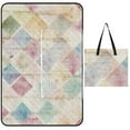 thumbnail image 1 of Bohemian Color Picnic Blanket Waterproof Outdoor Beach Blanket Hand-held Pad Suitable for Travel, Camping, Beach, Family Gatherings, 1 of 8