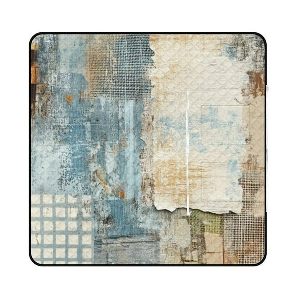 Bohemian Color Picnic Blanket Waterproof Outdoor Beach Blanket Hand-held Pad Suitable for Travel, Camping, Beach, Family Gatherings