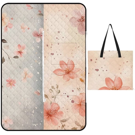 Bohemian Color Picnic Blanket Waterproof Outdoor Beach Blanket Hand-held Pad Suitable for Travel, Camping, Beach, Family Gatherings