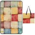 thumbnail image 1 of Bohemian Color Picnic Blanket Waterproof Outdoor Beach Blanket Hand-held Pad Suitable for Travel, Camping, Beach, Family Gatherings, 1 of 8