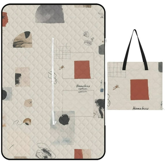 Bohemian Color Waterproof Picnic Blanket with Foldable Zipper, Suitable for Outdoor Use, Suitable for Travel, Camping, Beaches, Parks, Grasslands, Picnic Blanket Accessories