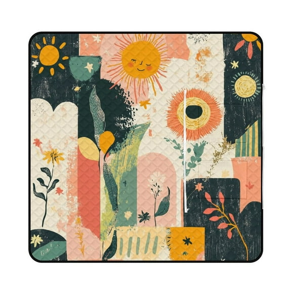 Bohemian Color Waterproof Picnic Blanket with Foldable Zipper, Suitable for Outdoor Use, Suitable for Travel, Camping, Beaches, Parks, Grasslands, Picnic Blanket Accessories