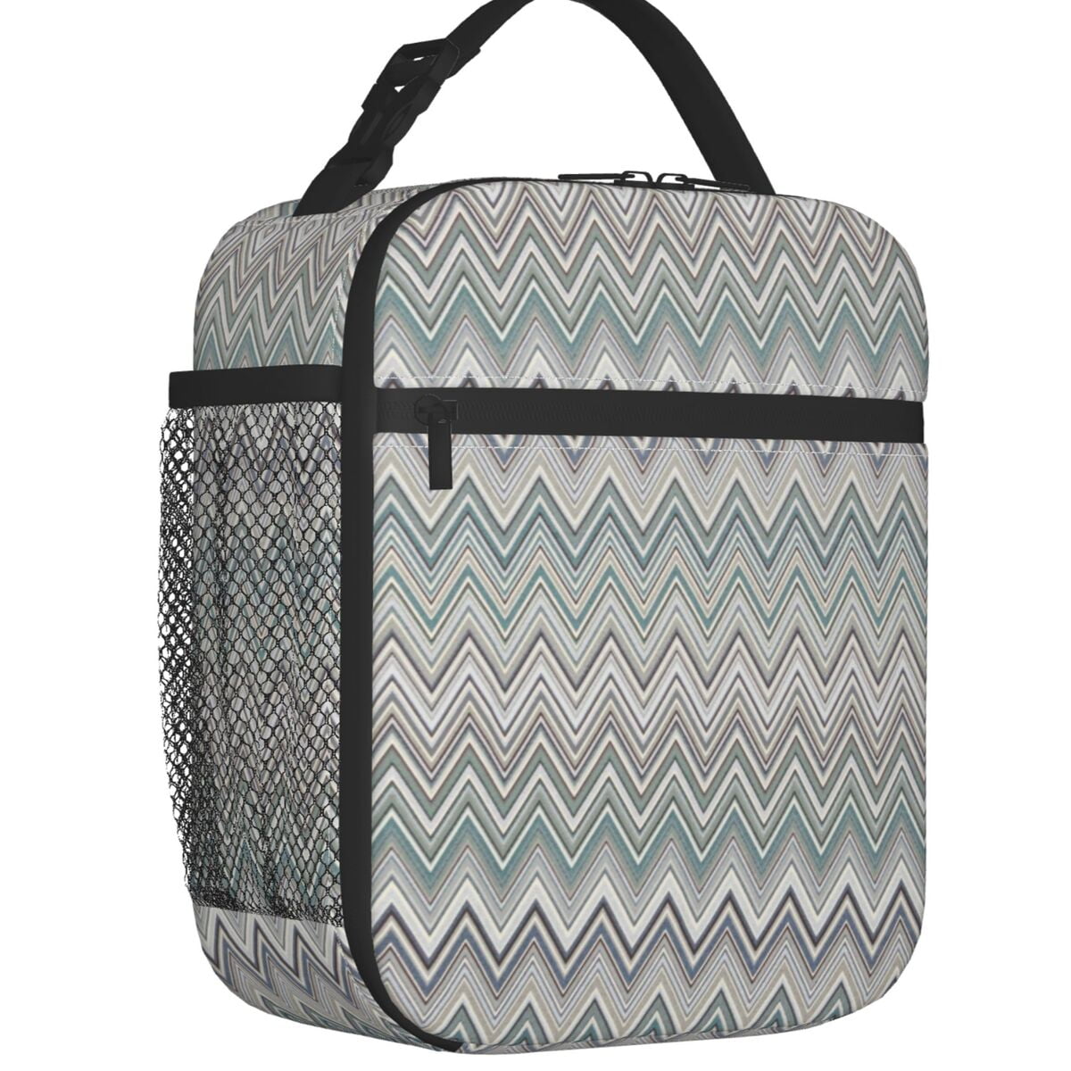 Bohemian Colorful Chic Zig Zag Portable Lunch Boxes Women Geometric