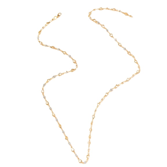 Bohemian Colorful Glass Long Y-Shaped Necklace Rhinestones Long Y-Shaped Neckchain Collarbone Chain for Daily Wear