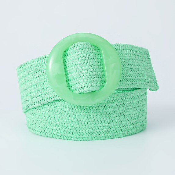 Bohemian Colorful Woven Elastic Belt with Resin Round Buckle for Women Decorative Wide Waist Cincher Ringlet Belt Travel Belt Men Click Belts Men Leather Leather Mens Dress Belt Belts H Mens