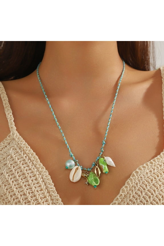 Bohemian Colorful Woven Rope Necklace Stylish Summer Accessory Trendy Look Gifts for Women