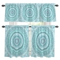 Bohemian Concentric Rings Kitchen Curtains Valances 3 Piece Set ...