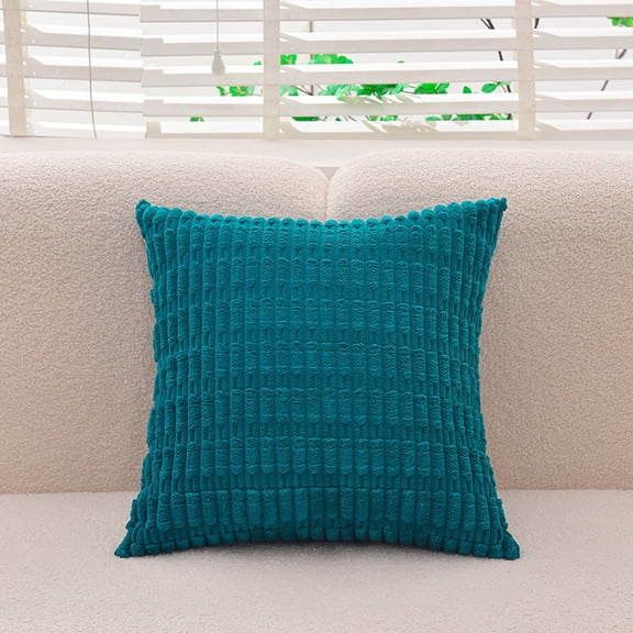 Bohemian Corduroy Halloween Throw Pillow Cover 45X45Cm, Unique Halloween Embroidery With Ears Festive Ins-Style Design, Soft Plush Material Skin-Friendly Comfy For Living Room