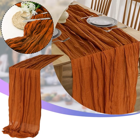 Bohemian Crease Fabric Table Runner European Dough Woven Wedding Party Decorative Cloth Banner for Dining