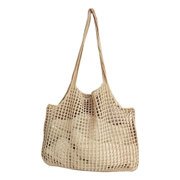 Bohemian Crochet Knit Shoulder Bag Large Beach Bags Vacation Handbag for Women Seeking Unique Styles and Practicality
