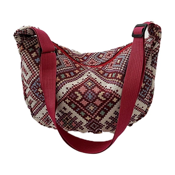 Bohemian Crossbody Bags for Women Vintage Shoulder Tote Ideal Hippie Bag for Travel Vacation & Work